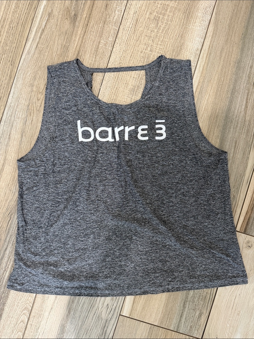Barre3 Women's Gray Logo Tank — Sleeveless Workout Top